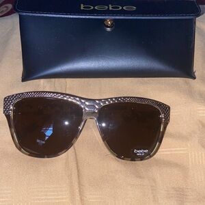 Bebe Gold and Brown Sunglasses